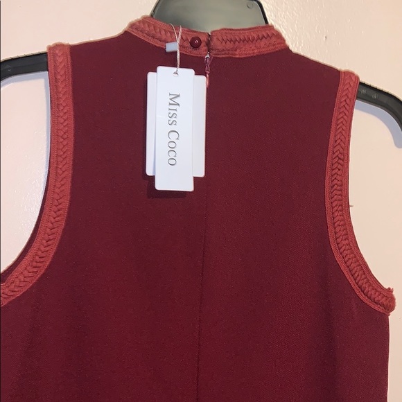 Miss coco red lace up sheath red mini dress size Small - Picture 7 of 9